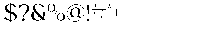 Aglorin Regular Font OTHER CHARS