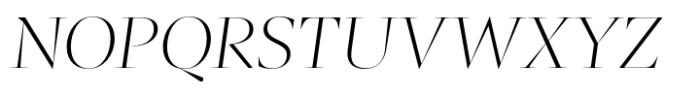 Agna Display Extralight Italic Font UPPERCASE