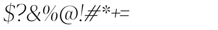 Agna Headline Extralight Italic Font OTHER CHARS
