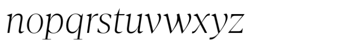 Agna Headline Extralight Italic Font LOWERCASE