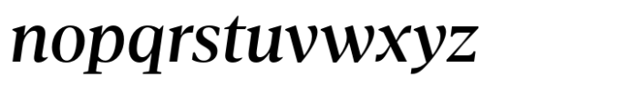 Agna Text Medium Italic Font LOWERCASE