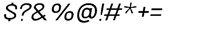 Agnar Light Italic Font OTHER CHARS