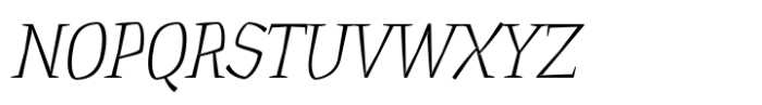Agrea Serif Thin Italic Font UPPERCASE