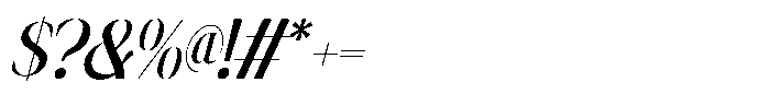 Agremail Modern Italic Font OTHER CHARS