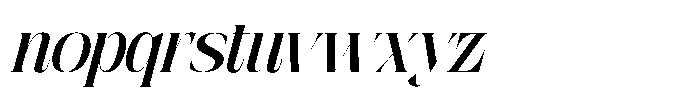 Agremail Modern Italic Font LOWERCASE