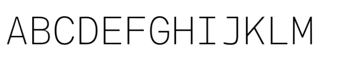 Agyx Mono Extralight Font UPPERCASE