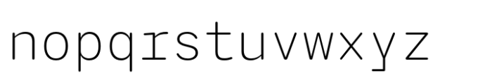 Agyx Mono Rounded Extralight Font LOWERCASE