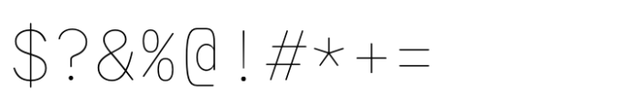Agyx Mono Rounded Thin Font OTHER CHARS