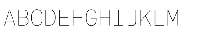 Agyx Mono Rounded Thin Font UPPERCASE