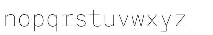 Agyx Mono Rounded Thin Font LOWERCASE