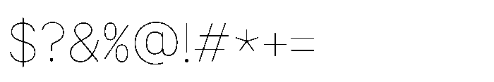 Agyx Sans Thin Font OTHER CHARS