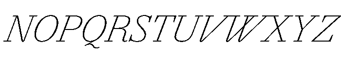Agatha CondThinIta A3223ec0 Font UPPERCASE