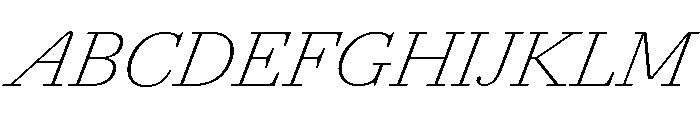 Agatha ThinItalic Ad278896 Font UPPERCASE