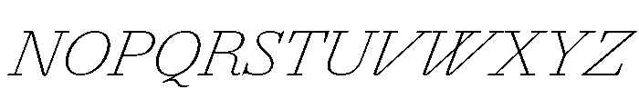 Agatha ThinItalic Ad278896 Font UPPERCASE