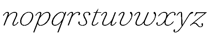 Agatha ThinItalic Ad278896 Font LOWERCASE