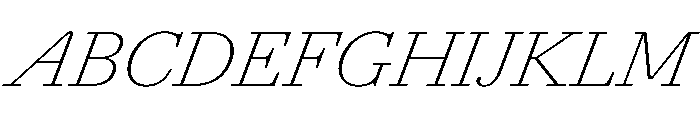 Agatha ThinItalic Fffd4771 Font UPPERCASE