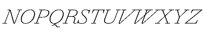 Agatha ThinItalic Fffd4771 Font UPPERCASE