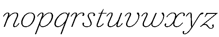 Agatha ThinItalic Fffd4771 Font LOWERCASE