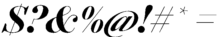 AgathaItalicVAR BlackContrastItalic Instance Font OTHER CHARS