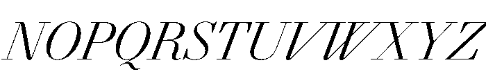 AgathaItalicVAR CondensedLightContrastItalic Instance Font UPPERCASE