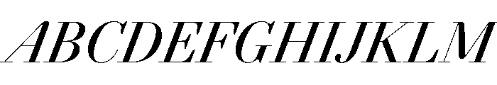 AgathaItalicVAR CondensedMediumContrastItalic Instance Font UPPERCASE