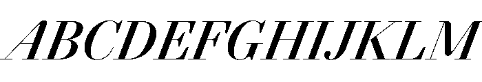 AgathaItalicVAR CondensedSemiBoldContrastItalic Instance Font UPPERCASE
