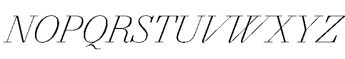 AgathaItalicVAR CondensedThinContrastItalic Instance 6be867f5 Font UPPERCASE