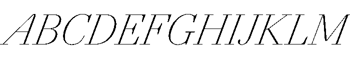 AgathaItalicVAR CondensedThinContrastItalic Instance Font UPPERCASE