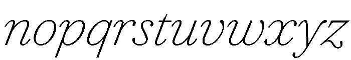 AgathaItalicVAR CondensedThinItalic Instance 570356e7 Font LOWERCASE