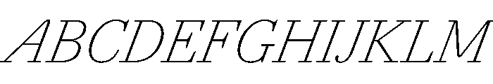 AgathaItalicVAR CondensedThinItalic Instance Font UPPERCASE