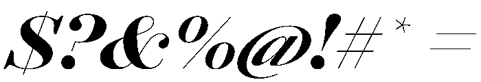 AgathaItalicVAR ExpandedBlackContrastItalic Instance Font OTHER CHARS