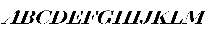 AgathaItalicVAR ExpandedBlackContrastItalic Instance Font UPPERCASE