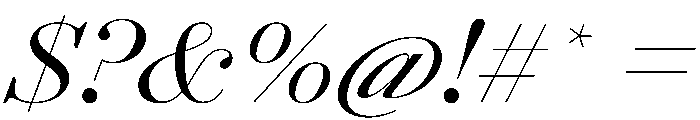 AgathaItalicVAR ExpandedContrastItalic Instance Font OTHER CHARS
