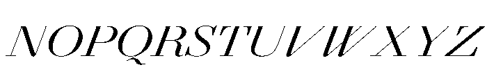 AgathaItalicVAR ExpandedContrastItalic Instance Font UPPERCASE