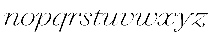 AgathaItalicVAR ExpandedExtraLightContrastItalic Instance Font LOWERCASE