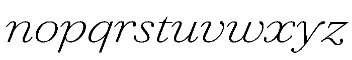 AgathaItalicVAR ExpandedExtraLightItalic Instance 324384f8 Font LOWERCASE