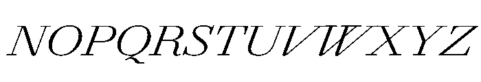AgathaItalicVAR ExpandedLightItalic Instance 61ba3e2c Font UPPERCASE