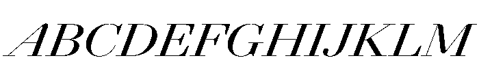 AgathaItalicVAR ExpandedMediumContrastItalic Instance Font UPPERCASE