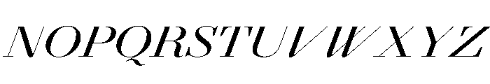AgathaItalicVAR ExpandedMediumContrastItalic Instance Font UPPERCASE