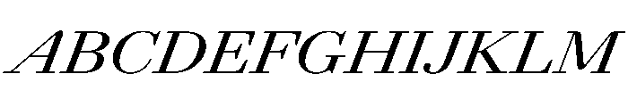 AgathaItalicVAR ExpandedMediumItalic Instance Font UPPERCASE