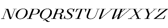 AgathaItalicVAR ExpandedMediumItalic Instance Font UPPERCASE