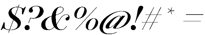 AgathaItalicVAR ExpandedSemiBoldContrastItalic Instance Font OTHER CHARS