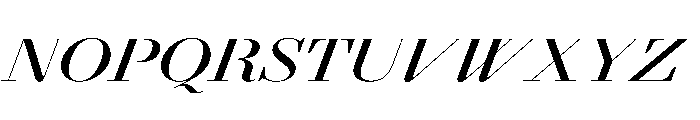 AgathaItalicVAR ExpandedSemiBoldContrastItalic Instance Font UPPERCASE