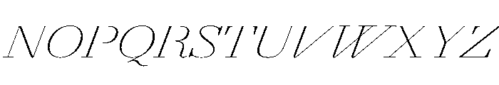 AgathaItalicVAR ExpandedThinContrastItalic Instance E59771e9 Font UPPERCASE