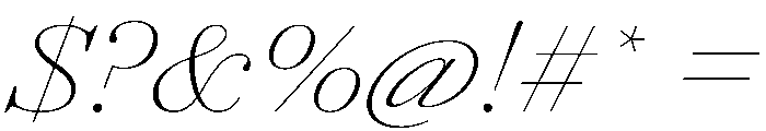 AgathaItalicVAR ExpandedThinContrastItalic Instance Font OTHER CHARS