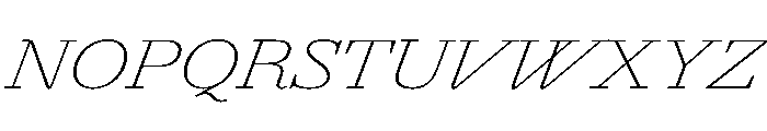 AgathaItalicVAR ExpandedThinItalic Instance 72446964 Font UPPERCASE
