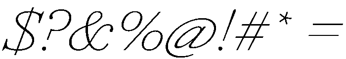 AgathaItalicVAR ExpandedThinItalic Instance Font OTHER CHARS