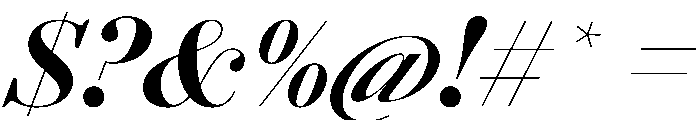 AgathaItalicVAR ExtraBoldContrastItalic Instance Font OTHER CHARS