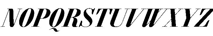 AgathaItalicVAR ExtraCondensedBlackContrastItalic Instance Font UPPERCASE