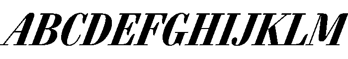 AgathaItalicVAR ExtraCondensedBlackItalic Instance Font UPPERCASE